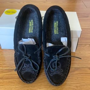 Minnetonka x Soulcycle black slipper